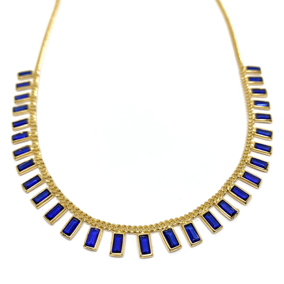 COLLANA CHOKER “ BLU ZAFFIRO” GOLD