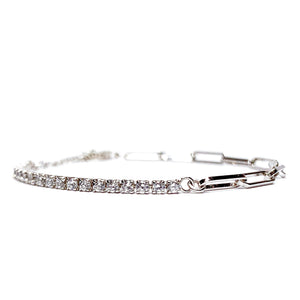 BRACCIALE “ZIRCONI E CATENA” SILVER