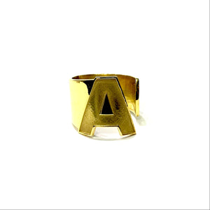 ANELLO FASCIA CON LETTERA PERSONALIZZABILE